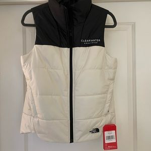 North Face Black & White Puffer Vest Size S